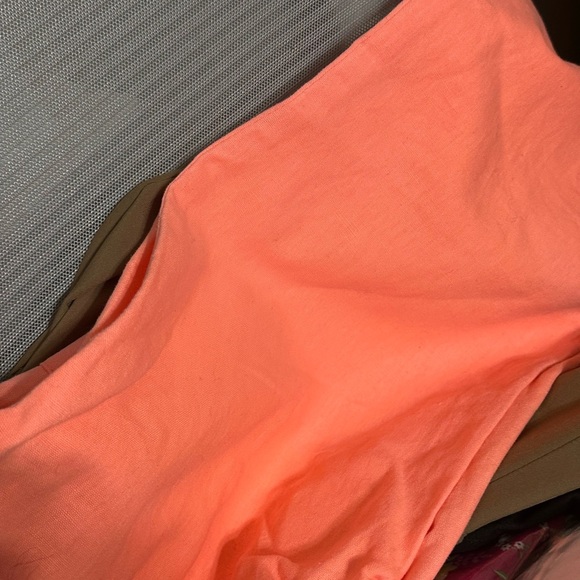 J. Crew City Fit Linen Cotton Blend Pants Womens Pants 00 neon Coral Peach - Picture 7 of 8